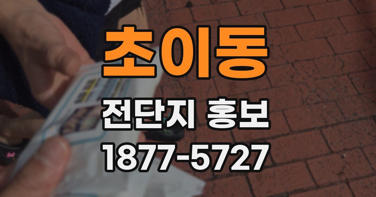 초이동 전단지 홍보