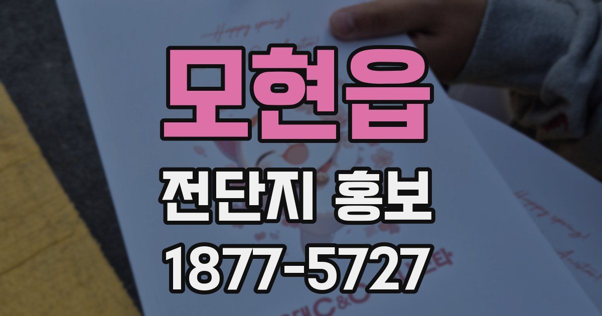 모현읍 전단지 홍보