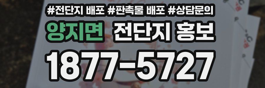 양지면 전단지 홍보