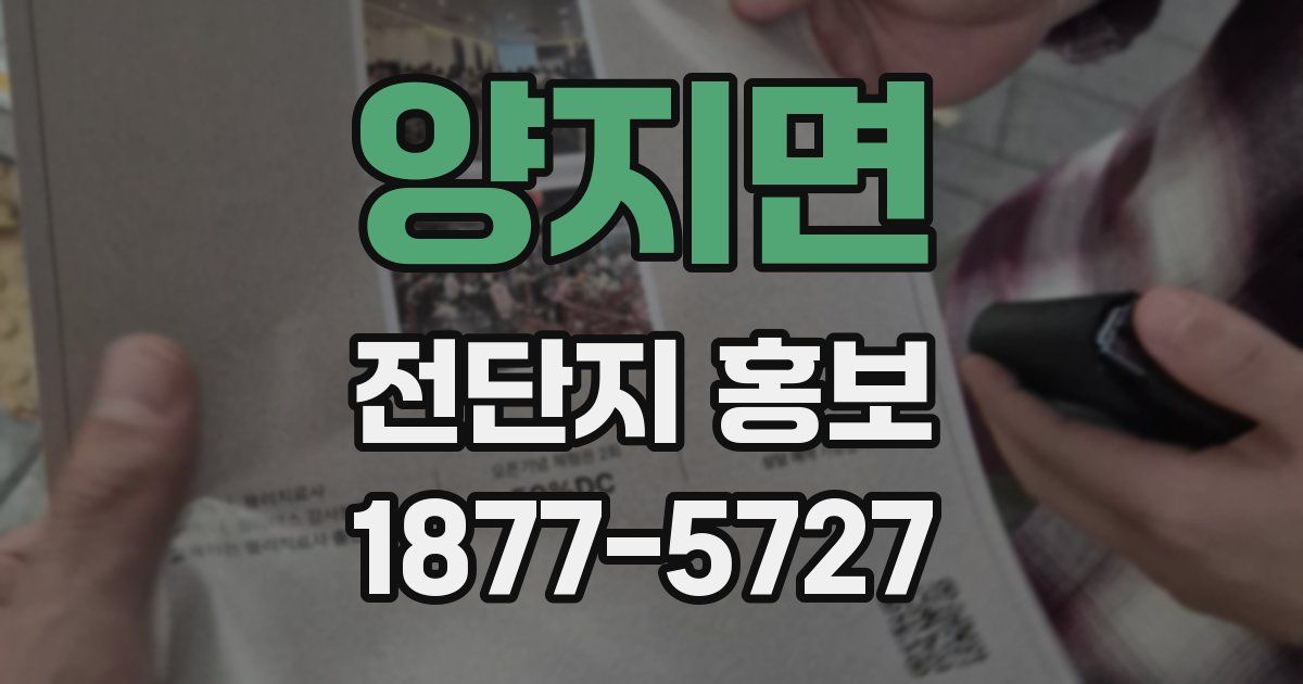 양지면 전단지 홍보