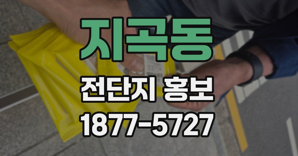 지곡동 전단지 홍보