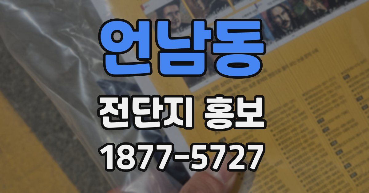 언남동 전단지 홍보