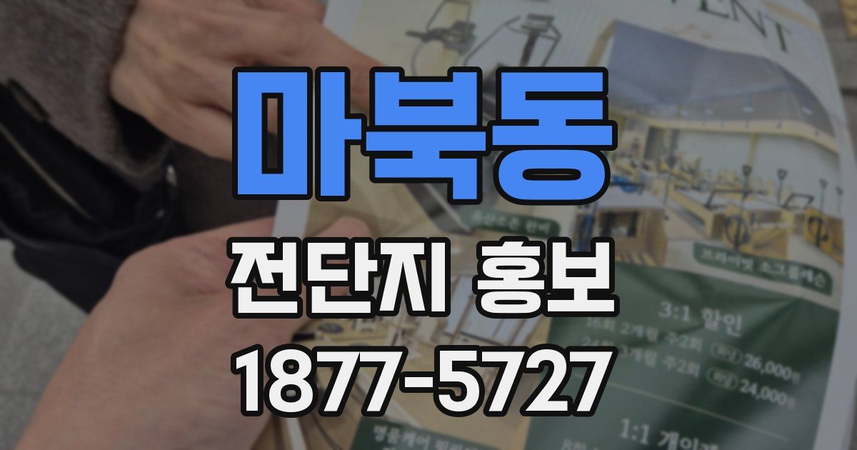 마북동 전단지 홍보