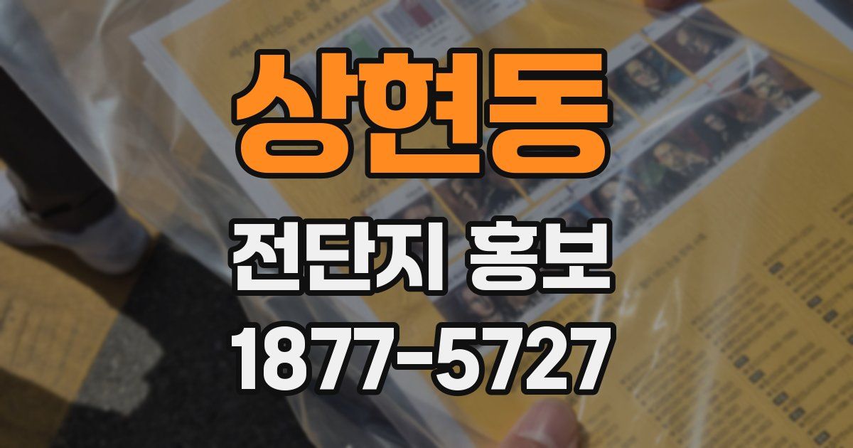 상현동 전단지 홍보