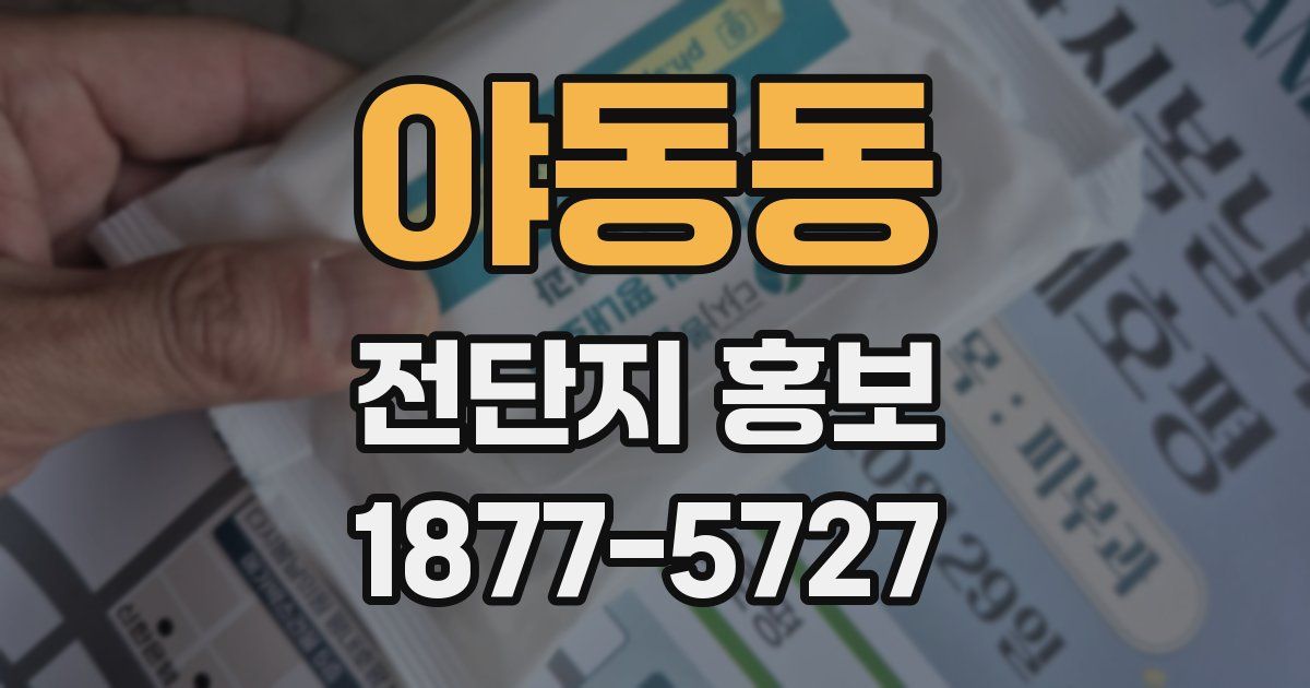 야동동 전단지 홍보