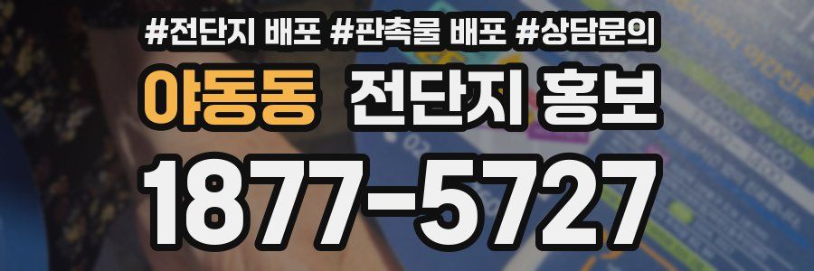 야동동 전단지 홍보