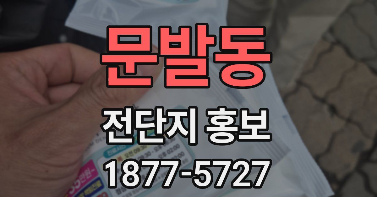 문발동 전단지 홍보
