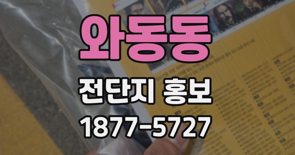와동동 전단지 홍보