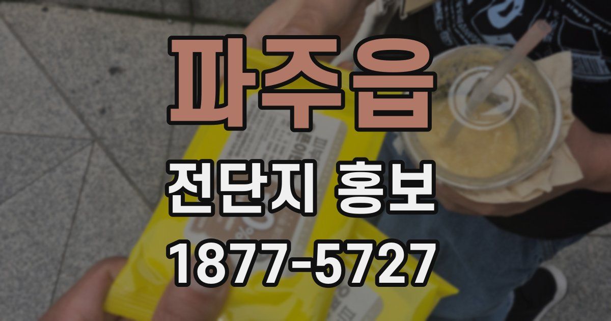 파주읍 전단지 홍보