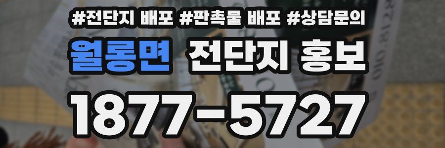 월롱면 전단지 홍보