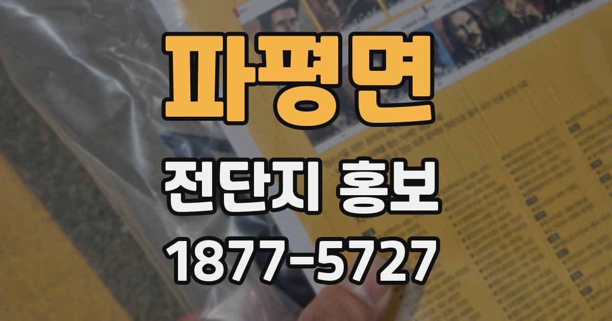 파평면 전단지 홍보