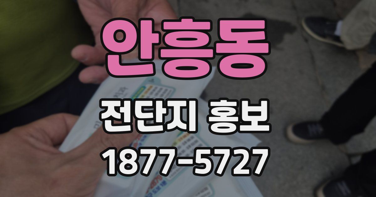 안흥동 전단지 홍보