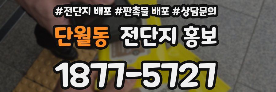 단월동 전단지 홍보