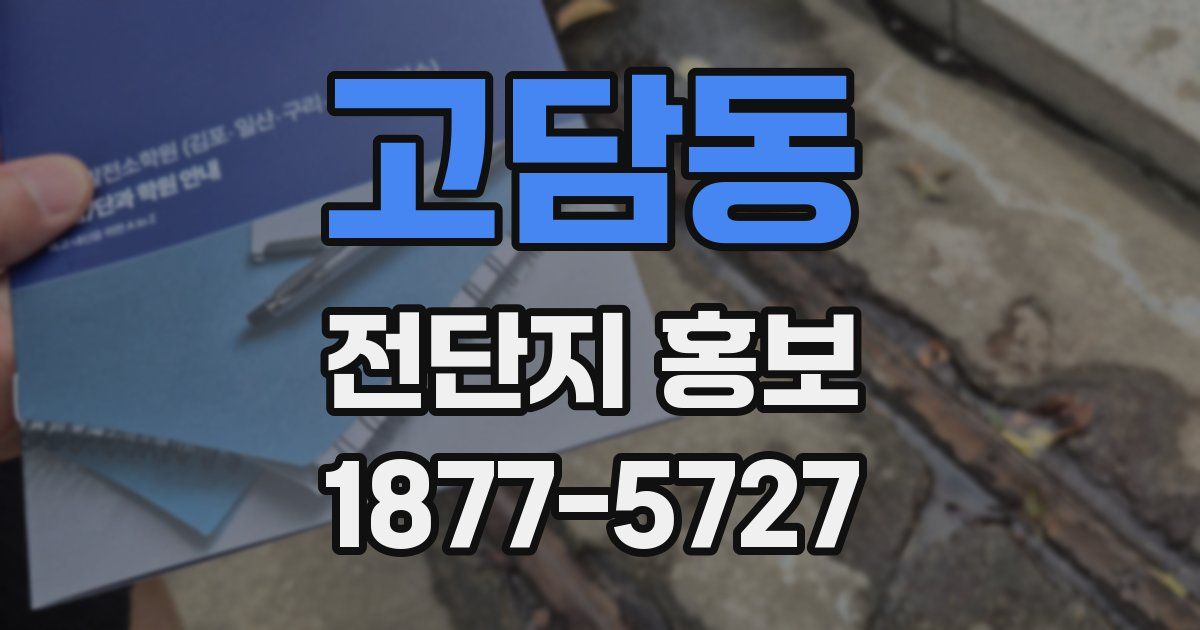 고담동 전단지 홍보