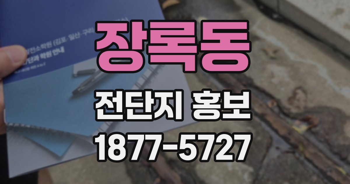장록동 전단지 홍보