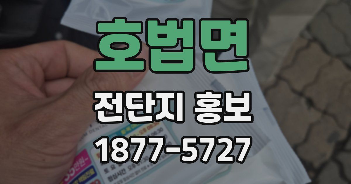 호법면 전단지 홍보