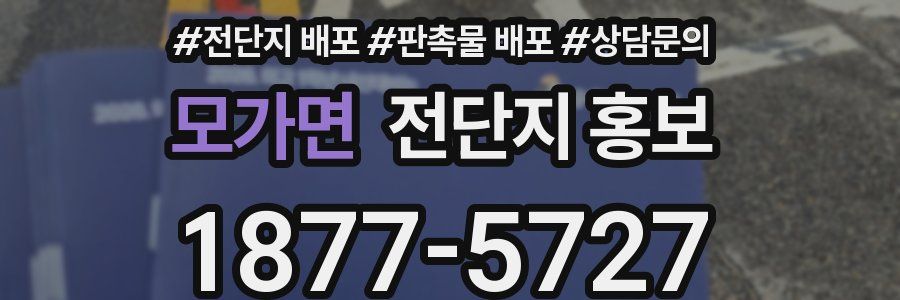 모가면 전단지 홍보