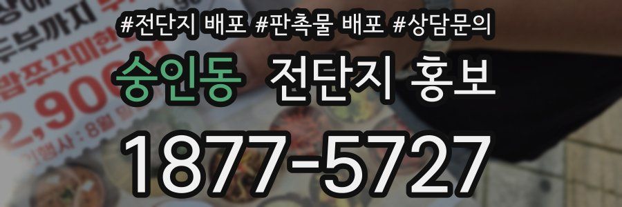 숭인동 전단지 홍보