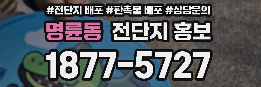 명륜동 전단지 홍보