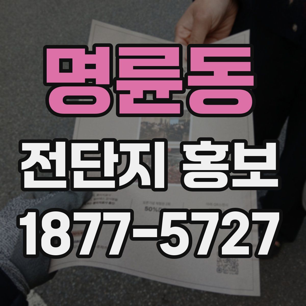 명륜동 전단지 홍보