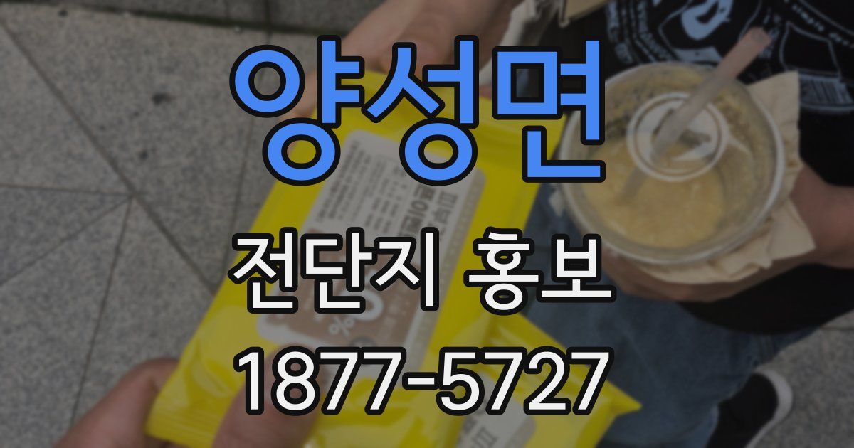 양성면 전단지 홍보