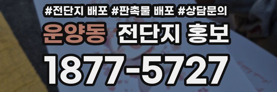 운양동 전단지 홍보