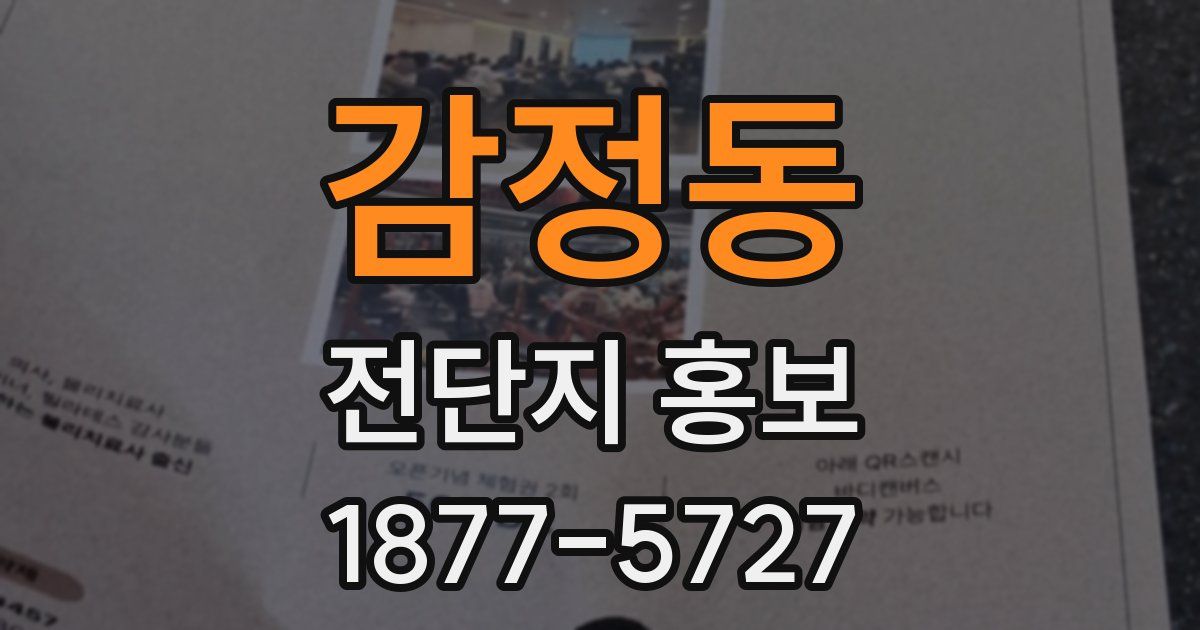 감정동 전단지 홍보