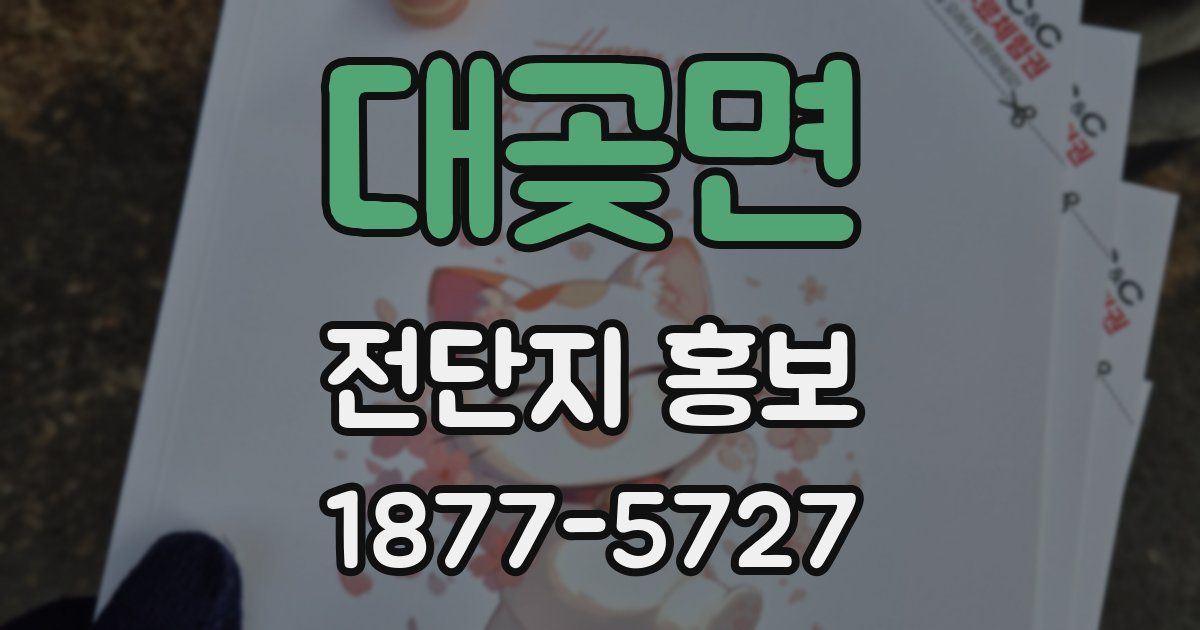 대곶면 전단지 홍보