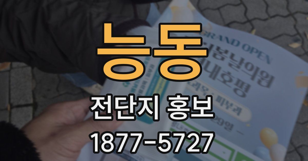 능동 전단지 홍보