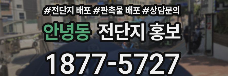 안녕동 전단지 홍보