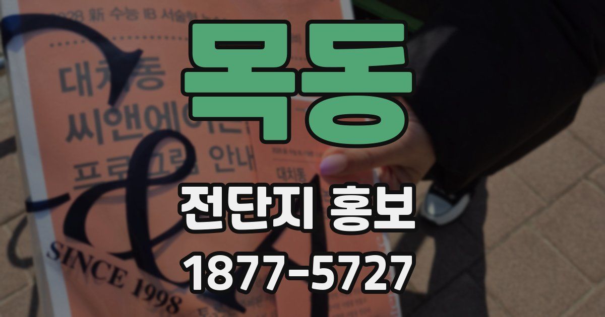 목동 전단지 홍보