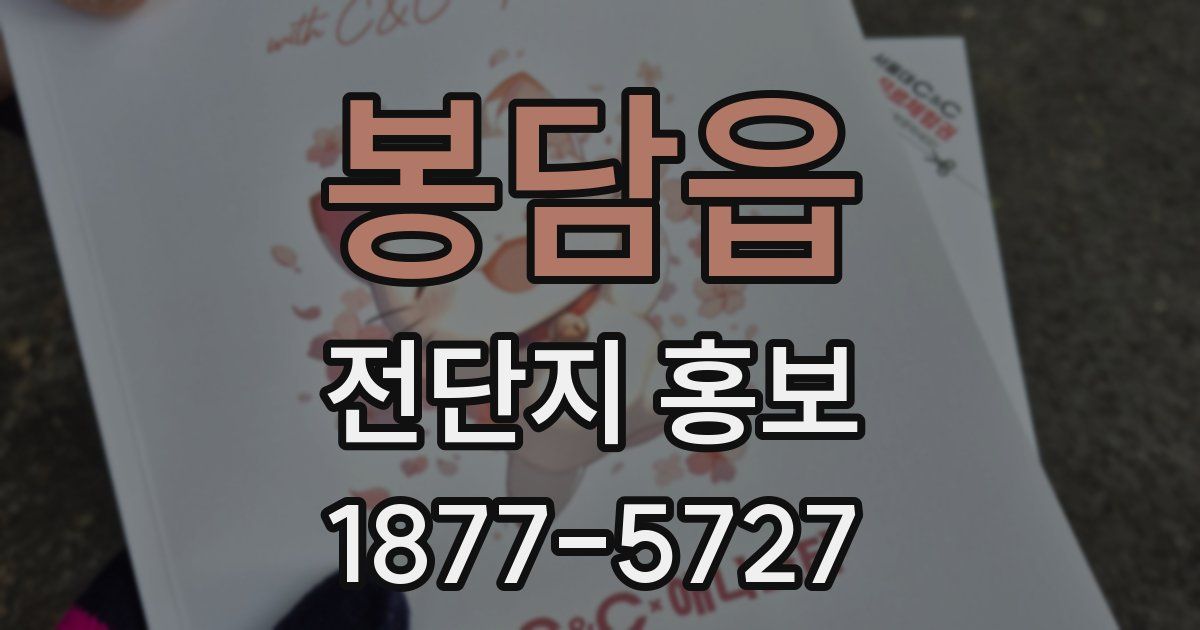 봉담읍 전단지 홍보