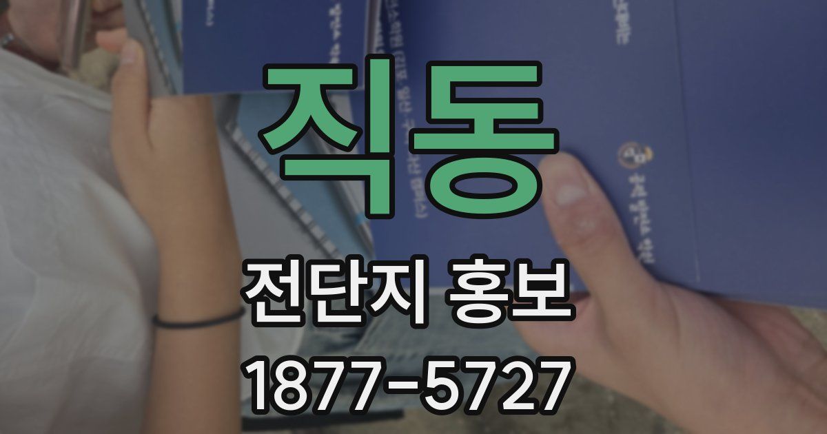 직동 전단지 홍보