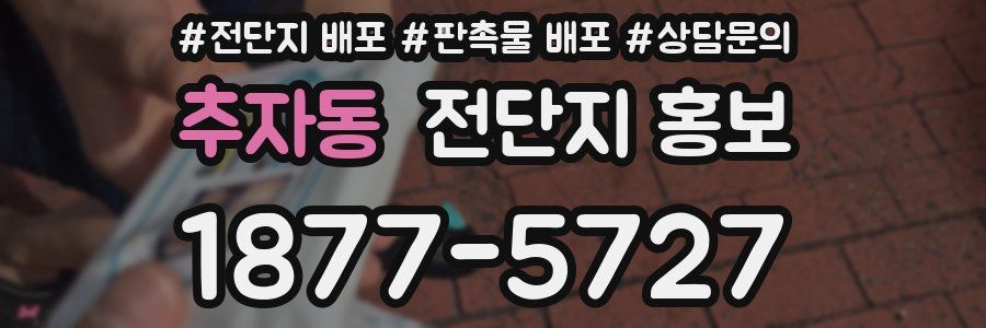 추자동 전단지 홍보