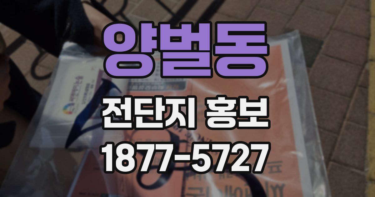 양벌동 전단지 홍보