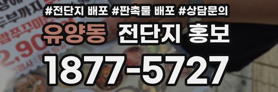 유양동 전단지 홍보