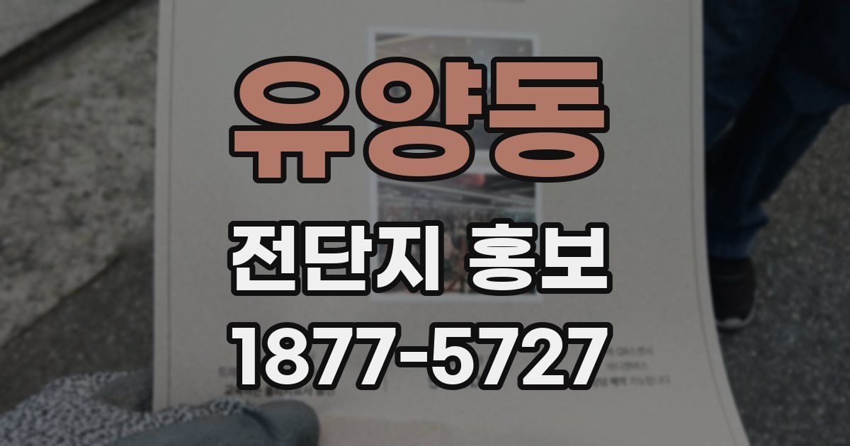 유양동 전단지 홍보