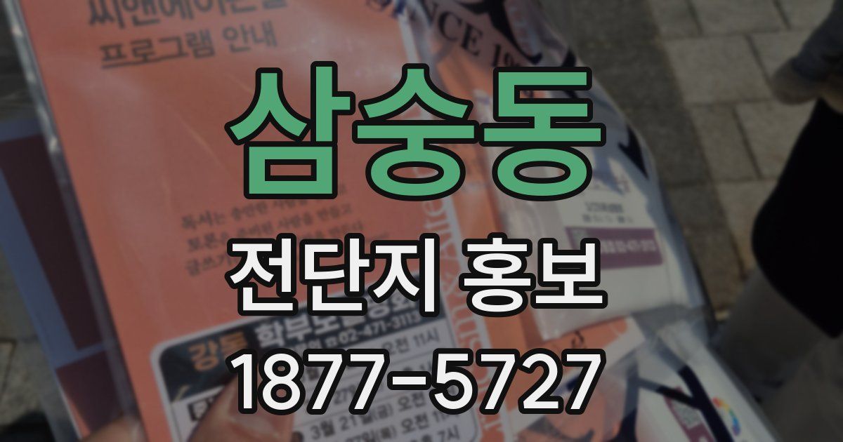 삼숭동 전단지 홍보