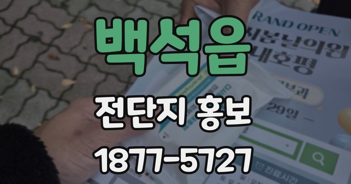 백석읍 전단지 홍보