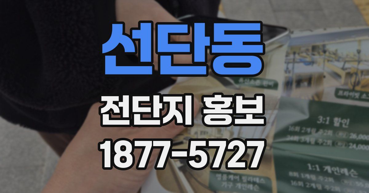 선단동 전단지 홍보