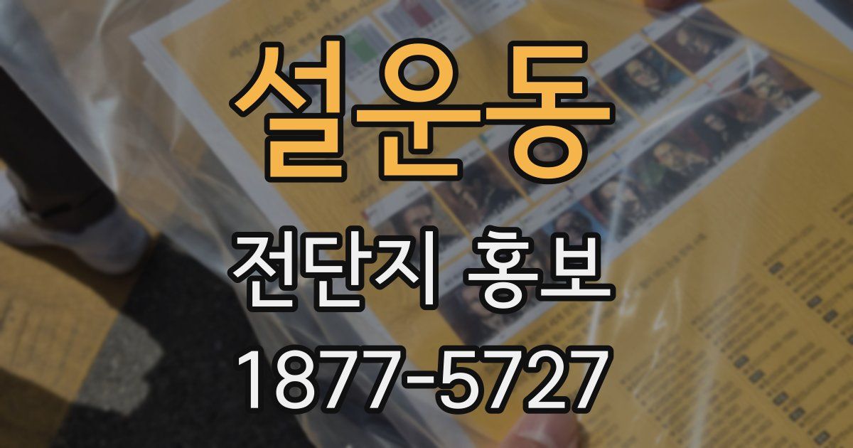 설운동 전단지 홍보