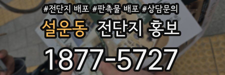 설운동 전단지 홍보
