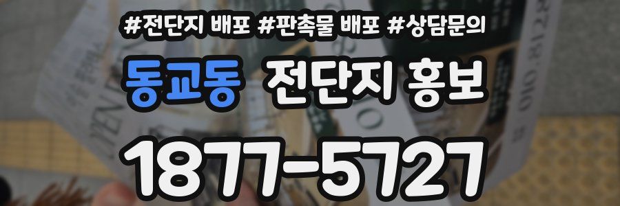 동교동 전단지 홍보