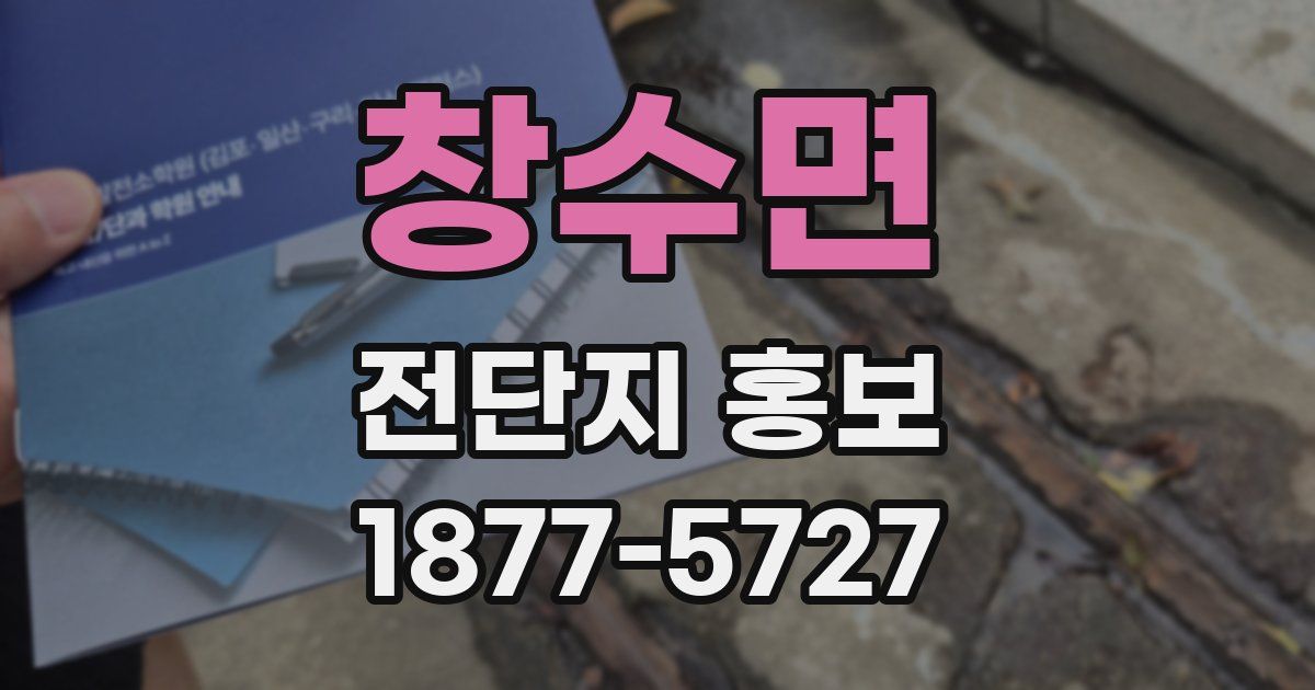 창수면 전단지 홍보