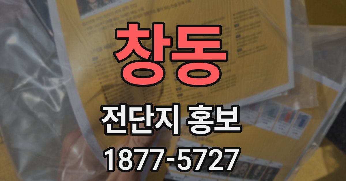 창동 전단지 홍보
