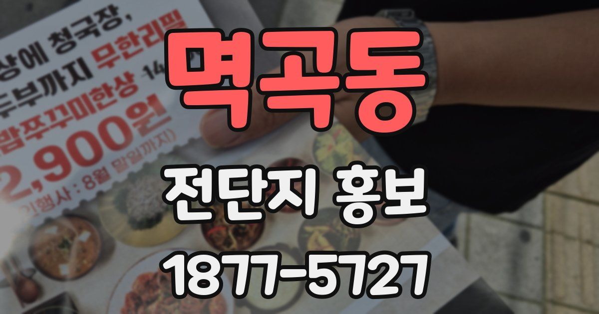 멱곡동 전단지 홍보