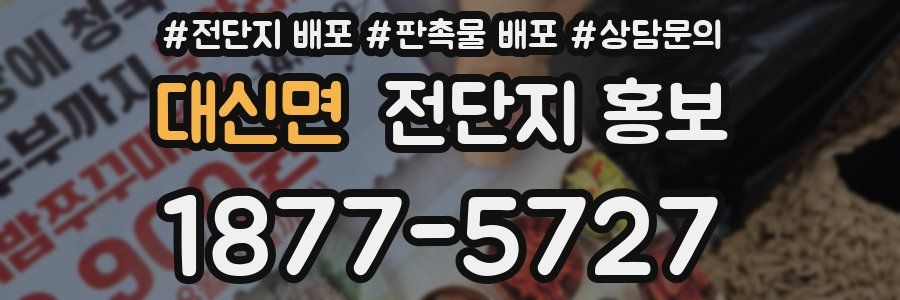 대신면 전단지 홍보