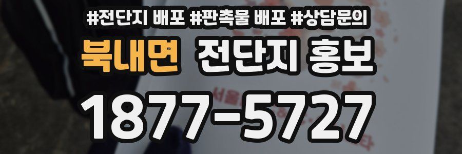 북내면 전단지 홍보