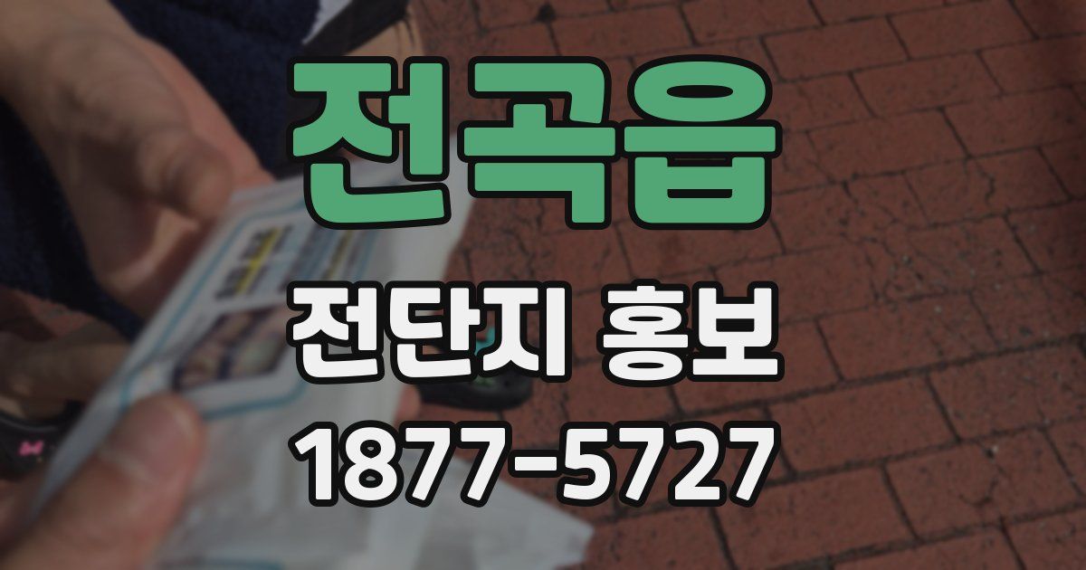 전곡읍 전단지 홍보