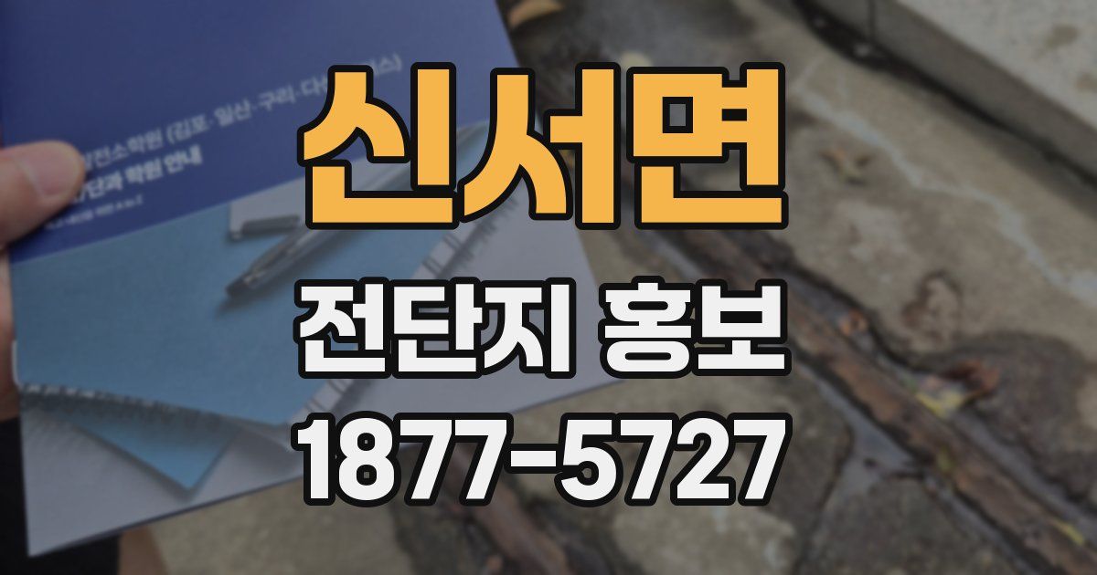 신서면 전단지 홍보